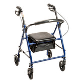 Drive Medical Steel Rollator with 6" Wheels
